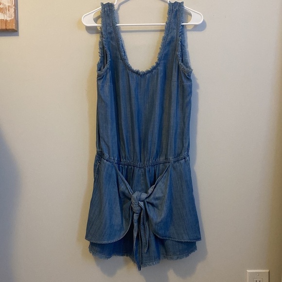 Plenty by Tracy Reese Chambray Frayed Edge Romper - Picture 2 of 8